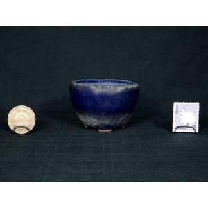 盆栽鉢 「東福寺手びねり線波文丸鉢」 植木鉢 初代 平安東福寺 登窯 4