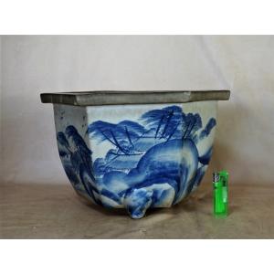 瀬戸焼、尾張】 青磁白梅図鉢 : Bonsai Store Ito - 通販 - Yahoo