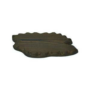 焼き杉の手掘り花台 雲形 大 敷物 幅14cm×19cm 敷物 焼き杉の手掘り花台 雲形 大