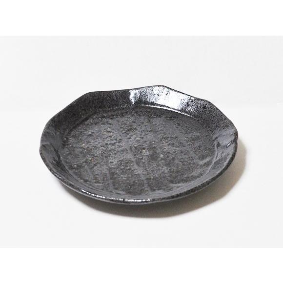 黒丸形皿 受け皿