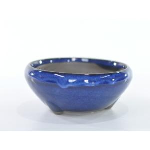 盆栽鉢 山野草鉢 4号 水色 長方形 鉢幅約12cm×奥行約10cm×高さ約4cm