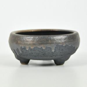 盆栽鉢 【盆栽鉢】【信楽焼】久庵 鉄鉢 金彩 4号 鉢 鉢幅約11cm 高さ約6cm 陶器鉢 盆栽 ...