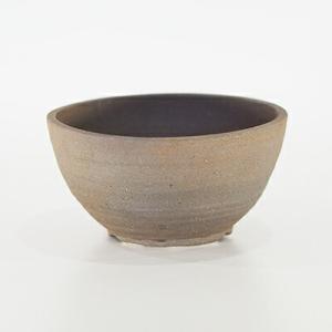 盆栽鉢 信楽焼 いぶしすり鉢 わん型 6号 幅17cm×高さ8〜9cm