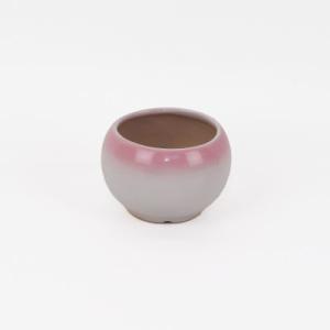 盆栽鉢 萬古焼 万古焼 白桃 2.5号 1502-PK 幅8cm×高さ5.7cm 陶器鉢 なめなか ...