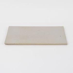 盆栽敷物 萬古焼 白 6号 長角陶板 小 幅19cm×奥行13.5cm×高0.5cm 敷物 陶器 ミ...