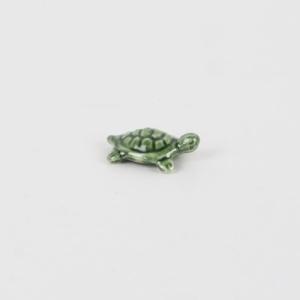 盆栽 添景 万古焼 添景 緑 豆 亀 3個セット幅4cm×奥行2.5cm×高さ1.3cm 盆栽添え物 盆栽小物 陶器 盆栽 苔盆栽 盆栽飾り 盆栽妙
