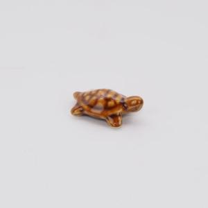 盆栽 添景 万古焼 添景 茶 豆 亀 3個セット 幅5cm×奥行3cm×高さ1.7cm 盆栽添え物 盆栽小物 陶器 盆栽 苔盆栽 盆栽飾り 盆栽妙