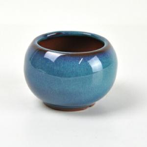 盆栽鉢 萬古焼 万古焼 トルコブルー 2.5号 幅8cm×高さ5.7cm ミニ盆栽 ミニミニ 陶器 ...