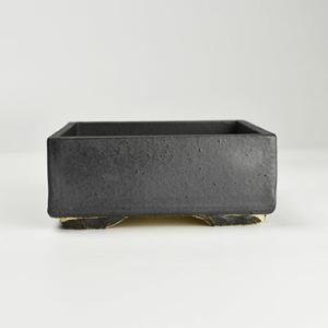 盆栽鉢 山野草鉢 4号 水色 長方形 鉢幅約12cm×奥行約10cm×高さ約4cm