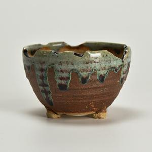 盆栽鉢 南蛮丸足付 4号 陶器