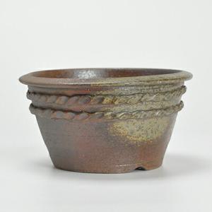 植木鉢【禄巳斉春松】手作り切立長角盆栽鉢(イブシ）13号 : ヤマコー