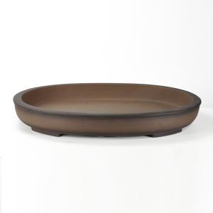 盆栽鉢 植木鉢 ウ泥小判型浅鉢22号 幅66cm×奥行き56.5cm×9cm大型鉢 大品盆栽