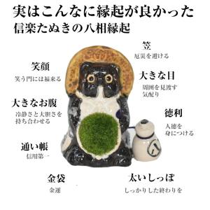 盆栽 家族たぬきの苔盆栽 4体セット 陶器 置...の詳細画像5
