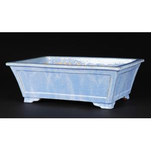 紫泥胴紐丸鉢〔宜興松亭自造〕 盆栽鉢 鉢 植木鉢 bonsaipot pot 中国鉢