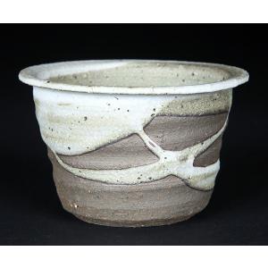 萬瑠平雷文楕円鉢 盆栽鉢 鉢 盆器 植木鉢 浮彫 bonsaipot 常滑 とこ