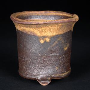 盆栽鉢 「紀伊染付山水図楕円鉢」 植木鉢 絵付鉢 作家鉢 磁器 呉須 共