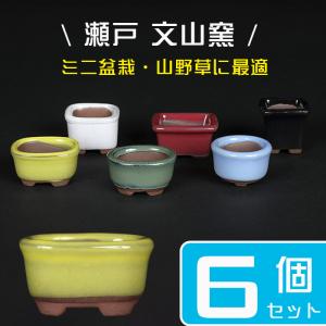 盆栽鉢 植木鉢 瀬戸焼文山窯泥鉢4点セット 泥鉢 焼締 3号 10cm 朱泥 赤