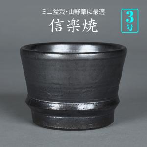 盆栽鉢 山野草鉢 信楽焼金ソバ舟型鉢 6号 18cm 反石風 創作盆栽 寄せ
