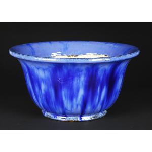 紫泥胴紐丸鉢〔宜興松亭自造〕 盆栽鉢 鉢 植木鉢 bonsaipot pot 中国鉢