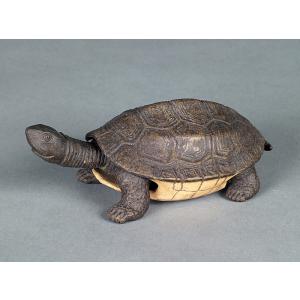 陶器製添景「亀」