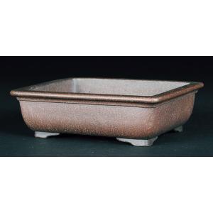 盆栽鉢 「壱興紅泥木瓜式鉢」 植木鉢 作家鉢 一弘 壱興造記 常滑 共箱