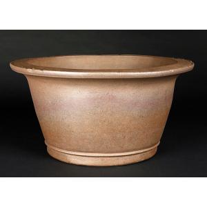 紫泥胴紐丸鉢〔宜興松亭自造〕 盆栽鉢 鉢 植木鉢 bonsaipot pot 中国鉢