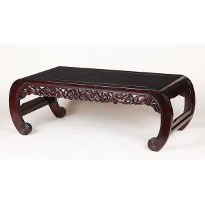 盆栽用飾卓 盆栽飾り台 「紫檀透彫長方卓」盆栽卓 盆栽台 花台 長方卓 天然木 ムク材 33号 98...