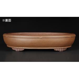 盆栽鉢 行山竹節楕円鉢 植木鉢 常滑 17号 ...の詳細画像2