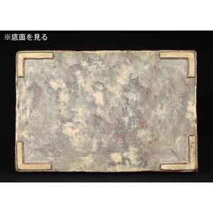 美濃焼鶏血釉長方水盤 盆栽鉢 水盤 鉢 植木鉢...の詳細画像3