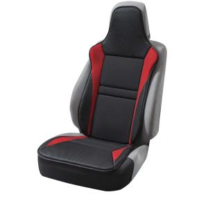 カーシート クッション カバー 抗菌 防臭 メッシュ レーシングメッシュ ダブルクッション フロント用 前席用 1枚 ブラック レッド 4077-91｜BONSAN
