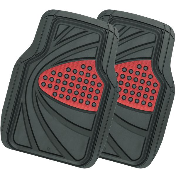 防水 フロアマット 車 カー ラバー デザイン マット トレイ 前席用 運転席 助手席 兼用 サイズ...