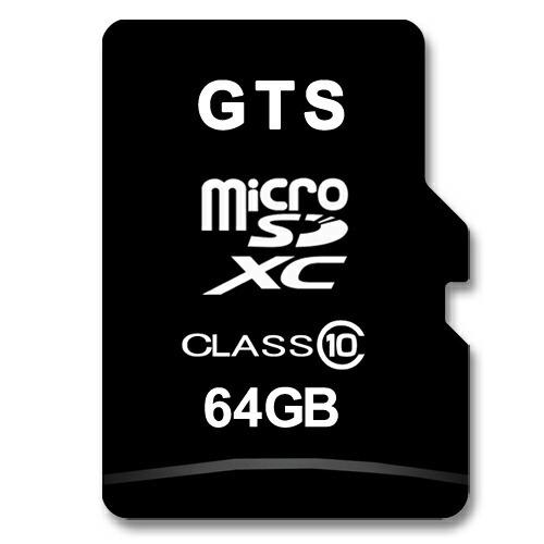 GTS ドライブレコーダー用 マイクロSDカード 64GB 耐久温度100度対応アダプター付き