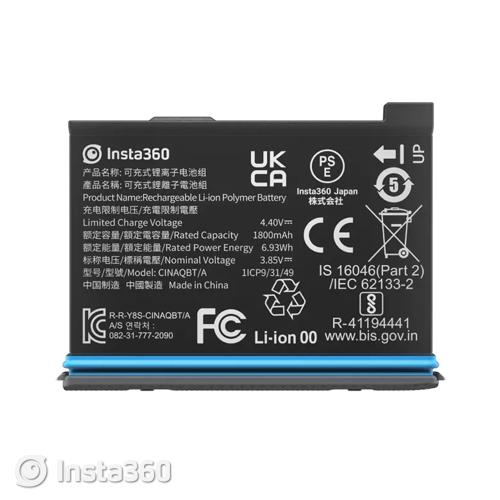 Insta360 X3用 交換バッテリー 大容量 1800mAh