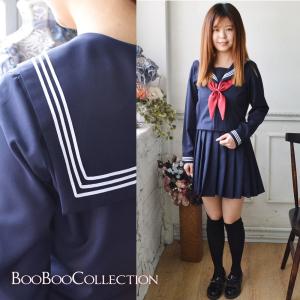 セーラー服  正統派 制服 女子高生 通学 学生 中学 ネイビー