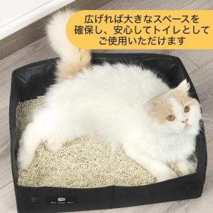 猫 トイレ 折りたたみ 折り畳み 猫トイレ 撥...の詳細画像1