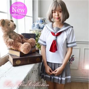 セーラー服 学生服 コスプレ  制服 衣装 仮装 上下セット SR0017｜boo-colle