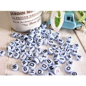 ビーズ アルファベット ゴールド アソート スクエア 四角 100個 手芸