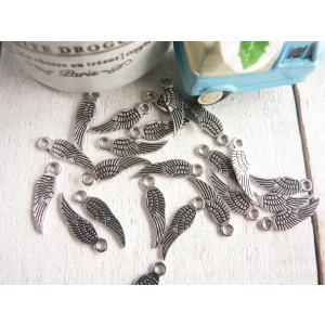 チャーム フェザー 8個入 羽 銀 シルバー 手芸 パーツ ハンドメイド