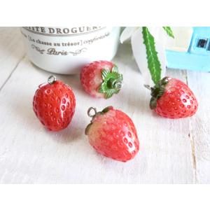 チャーム 林檎 4個入 りんご リンゴ 立体 手芸 パーツ ハンドメイド