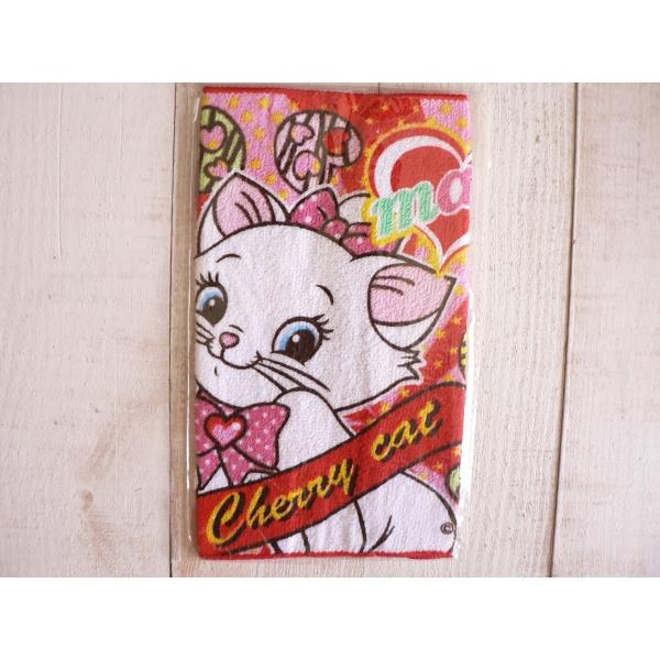 ミニタオル　プチタオル　ハンカチ  ディズニー　マリー　おしゃれキャット　#1