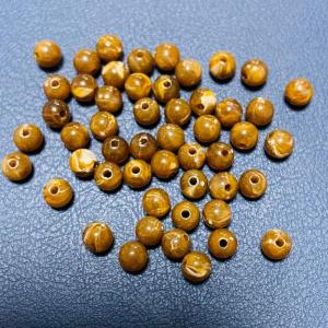 アクリルビーズ 6mm玉 ココナッツブラウン ビ...の商品画像