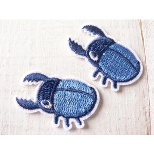 ワッペン カブト虫 カブトムシ クワガタ ミニアイロンワッペン