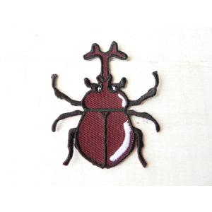 ワッペン カブト虫 カブトムシ クワガタ ミニアイロンワッペン