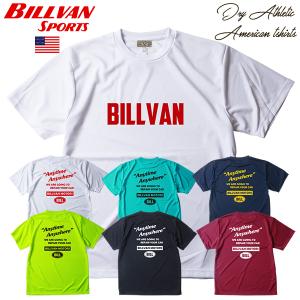 BILLVAN SPORTS ドライ＆アスレチック 定番ロゴTシャツ 230730ビルバン 吸水速乾 アメカジ tシャツ メンズ