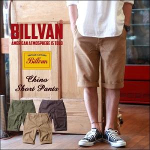 ショートパンツ BILLVAN ボタンフライ ウォッシュ加工ショートチノパンツ ビルバン メンズ アメカジ