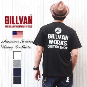 BILLVAN ビルバン バック アメリカンワークス スタンダード バックプリントTシャツ 300305hvt｜boogiestyle