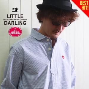 シャツ littleDARLING ストライプ オックス生地 プルオーバー