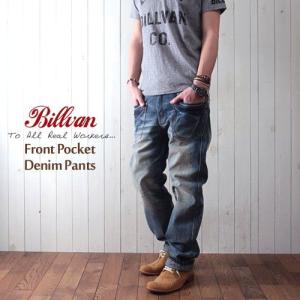 デニム ジーンズ「BILLVAN」極上VINTAGE・WASH加工「フロント・ポケット」デニムパンツ (ユーズド USED加工)ビルバン633  アメカジ メンズ アメカジ 送料無料