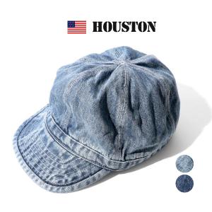 HOUSTON ヒューストン 6680 デニム アーミーキャップ アメカジ ミリタリー 帽子 ウォッシュ加工｜boogiestyle