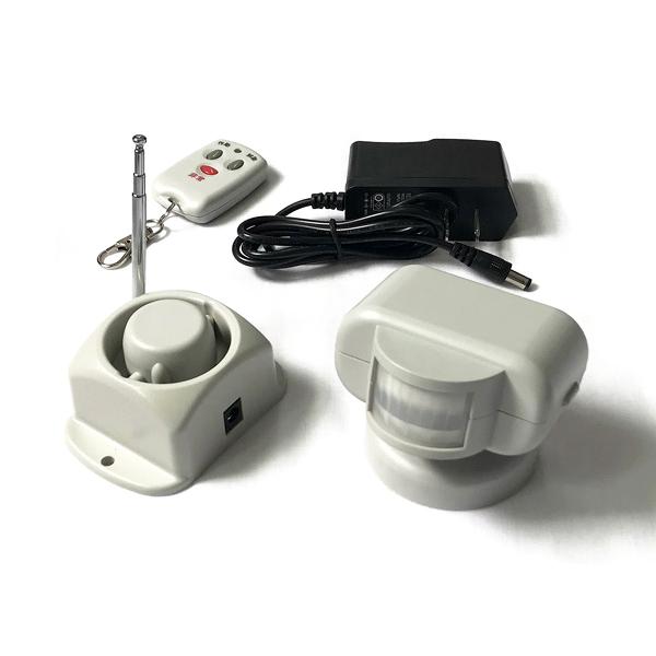 防犯センサーが侵入者を感知,大音響ブザーで周囲に緊急事態を知らせる。非常ボタン付き 取付簡単 強盗対...